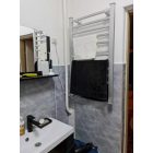 Olpe álló / fali elektromos törölközőszárító 95 x 53 cm 150 W, ezüst