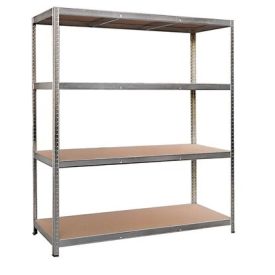   Fémpolcállvány galvanizált 4 polcos 180 cm x 160 cm x 60 CM 250Kg