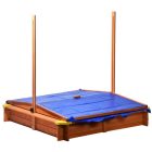 Dobar homokozó állítható magasságú és dönthető tetővel FSC 112x112x112 cm