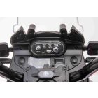BMW F850 GS elektromos motor, 12V akku, EVA soft kerekek, 2 x 35W motor, LED lámpák, Segéd kerekek, fehér