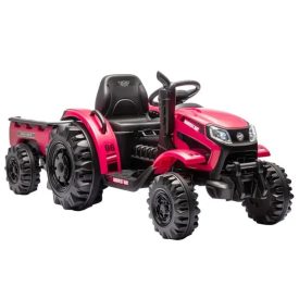   Hecht 50435 akkumulátoros gyerektraktor utánfutóval, piros