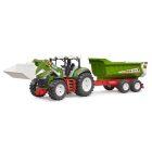Bruder 03452 ROADMAX traktor homlokrakodóval + billenő pótkocsi