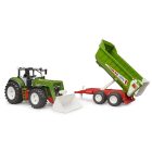 Bruder 03452 ROADMAX traktor homlokrakodóval + billenő pótkocsi