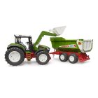 Bruder 03452 ROADMAX traktor homlokrakodóval + billenő pótkocsi