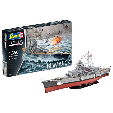 Revell 05040 Bismarck csatahajó 1:350 makett