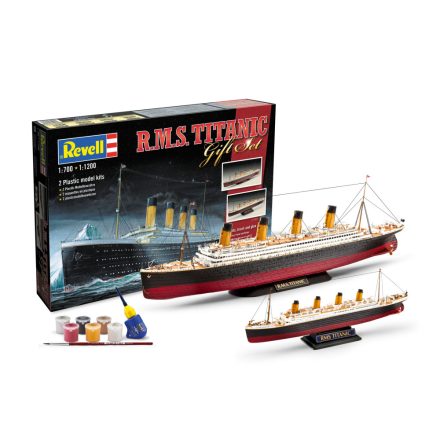 Revell Gift Set R.M.S.Titanic makett 1:1200 makett készlet festékkel és kiegészítőkkel (05727)