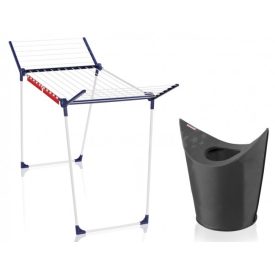   Leifheit 81639 Pegasus 180 Solid álló ruhaszárító + szennyes kosár